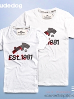 เสื้อยืดผู้หญิง rudedog รุ่น Est.Point สีขาว ไซต์ M