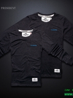 เสื้อยืดแขนยาว Rudedog รุ่น President สีเทาดำ ไซต์ S