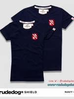 เสื้อยืดผู้หญิง rudedog รุ่น Shield สีกรมท่า ไซต์ M