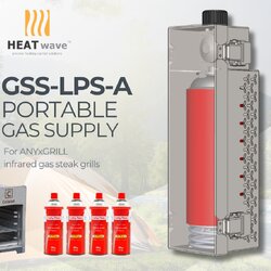 HEATWAVE ANYxGRILL PORTABLE GAS SUPPLY SYSTEM FOR GAS INFRARED TOP GRILL l ชุดจ่ายแก๊สแรงดันต่ำพกพาสำหรับเตาย่าง ใช้กับแก๊สกระป๋อง Luckyflame 355 กรัม