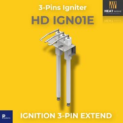 HEATwave Extended 3-Pins Igniter l เขี้ยวสปาร์ค แท่งสปาร์คสามแกน งอ 90° (ฐานยาวพิเศษ) สำหรับหัวเตาอินฟาเรด