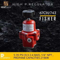 FISHER High Pressure Regulator 1/4" (5-35PSI) l หัวปรับแรงดัน ชนิดแรงดันสูง