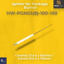 HEATwave Strength Type Flame Sensor Dia 8 x 100mm / KANTAL Dia 3 x 100mm for Industrial Package Burner l ก้านโลหะหุ้มเซรามิคส์ ทรงตรง สำหรับตรวจจับเปลวไฟ เครื่องพ่นไฟอุตสาหกรรม
