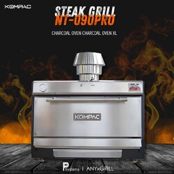 KOMPAC x NT-090PRO Charcoal Oven XL l เตาอบถ่านระบบปิด ขนาด 90 ซม– รุ่นโปร รมควันเข้ม รสชาติลึก รองรับงานครัวเชิงพาณิชย์