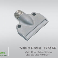 WINDJET NOZZLE, WIDTH 43MM, ORIFICE 16HOLES, STAINLESS STEEL 1/4" BSPT l หัวฉีดพ่นลม สแตนเลสสตีล