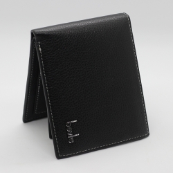 กระเป๋าสตางค์ผู้ชาย MS-233 [สีดำ มีซิป]