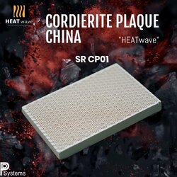 กระเบื้องหัวเตาอินฟาเรด แผ่นรังผึ้งหัวเตา HEATwave Cordierite Plaque (China) ขนาด 132x92x13