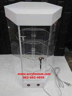 ตู้โชว์หกเหลี่ยม แบบหมุนได้