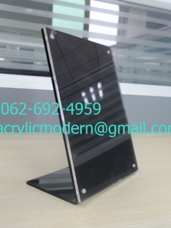 กรอบใส่กระดาษ A4 แบบเอียงตัว L+แม่เหล็ก 4 มุม