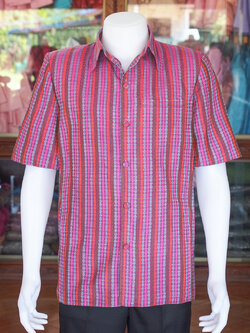 เสื้อผ้าฝ้ายทอลายลูกแก้ว ไซส์ XL