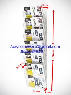 แผงเสียบกระดาษ A4 ติดผนัง 6 ช่อง