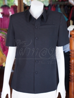 เสื้อผ้าฝ้ายผสม สีดำ ไซส์ L