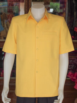 เสื้อผ้าฝ้ายแพรเงิน สีเหลือง ไซส์ XL