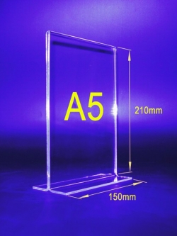 ป้ายสอดกระดาษตัว T ขนาด A5แนวตั้ง 15x21 cm.
