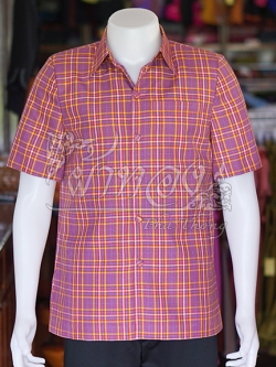 เสื้อผ้าฝ้ายทอลายสก็อต ไซส์ XL