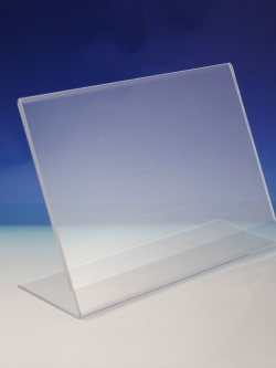 ป้ายสอดกระดาษตัว L แบบเอียง ขนาด A4 แนวนอน