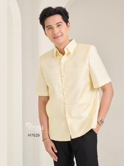 เสื้อผ้าไหมญี่ปุ่น สีครีม ไซส์ S