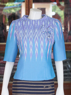 เสื้อผ้าฝ้ายคราม สีฟ้า ไซส์ M