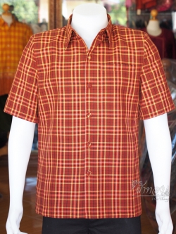 เสื้อผ้าฝ้ายทอลายสก็อต ไซส์ XL