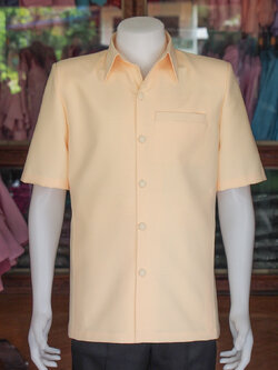 เสื้อผ้าฝ้ายแพรเงิน สีครีมเข้ม ไซส์ XL