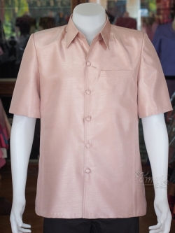 เสื้อผ้าไหมแพรทอง สีนู้ด ไซส์ XL