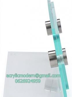 ป้ายชื่อตั้งโต๊ะสีเขียวกระจก