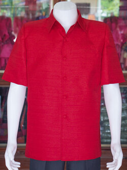 เสื้อผ้าไหมญี่ปุ่น สีแดง ไซส์ XL