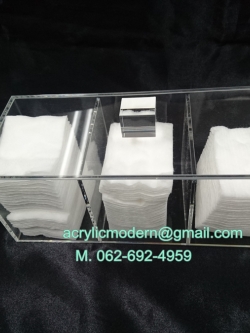 กล่องใส่สำลี แบบ 3 ช่อง ไซส์ ใหญ่