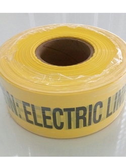เทปฝังใต้ดิน สีเหลือง ตัวอักษรสีดำ CAUTION ELECTRIC LINE BURIED BELOW กว้าง 75 mm. (3 in.) x ยาว 305 เมตร