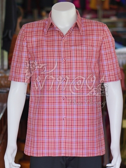 เสื้อผ้าฝ้ายทอลายสก็อต ไซส์ XL