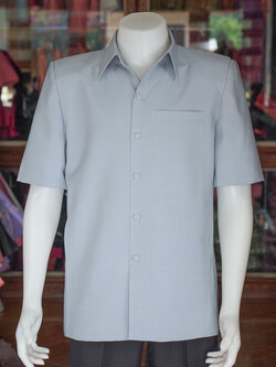 เสื้อผ้าฝ้ายแพรเงิน สีเทาเงิน ไซส์ XL