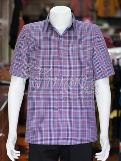 เสื้อผ้าฝ้ายทอลายสก็อต ไซส์ 3XL