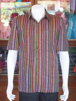 เสื้อผ้าฝ้ายทอลายลูกแก้ว ไซส์ XL