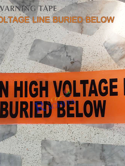 เทปฝังใต้ดิน UNDERGROUND TAPE "CAUTION HIGH VOLTAGE LINE BURIED BELOW " กว้าง 15 ซม. 6นิ้ว x 305 เมตร