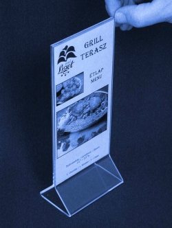 ป้ายสอดกระดาษ A4 ฐานสามเหลี่ยมสอดกระดาษด้านบน