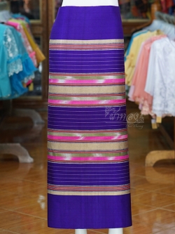 ผ้าซิ่นศิลามณี สีม่วง