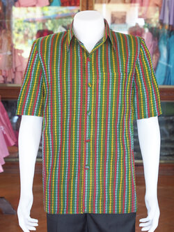 เสื้อผ้าฝ้ายทอลายลูกแก้ว ไซส์ XL