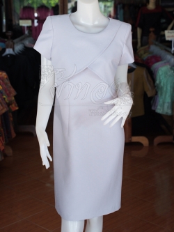 เดรสให้นมผ้าฝ้ายผสม สีเทา