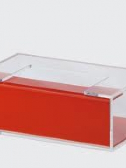 กล่องทิชชูอครีลิค แบบเสียบข้าง 2 สี