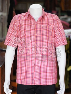 เสื้อผ้าฝ้ายทอลายสก็อต ไซส์ XL