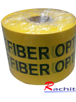 เทปฝังใต้ดิน สีเหลือง Print "CAUTION FIBER OPTIC CABLE BURIED BELOW" กว้าง 15 ซม.(6นิ้ว) ยาว (305 เมตร)