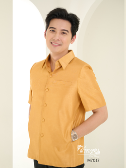 เสื้อผ้าไหมแพรทอง สีทอง ไซส์ XL