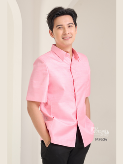 เสื้อผ้าไหมญี่ปุ่น สีชมพู ไซส์ XL