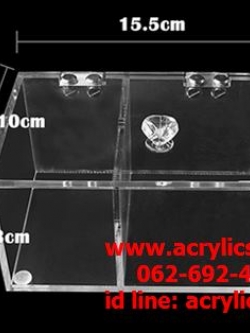 กล่องใส่สำลีและคอตตอนบัด แบบ 2 ช่อง ขนาด M