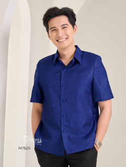 เสื้อผ้าไหมญี่ปุ่น สีกรมท่า ไซส์ S