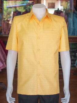 เสื้อผ้าไหมญี่ปุ่น สีเหลือง ไซส์ XL