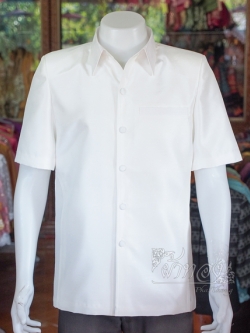 เสื้อผ้าไหมแพรทอง สีขาวงาช้าง ไซส์ XL