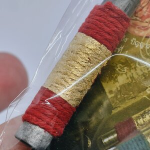 หลวงปู่เถิง หลวงปู่มหาศิลา วัดโพธิ์ศรีสะอาด ตะกรุดเมตตา แคล้วคลาด แดงใหญ่ จัดสร้าง 999 ดอก ปลุกเสก 2 วาระ KA2439