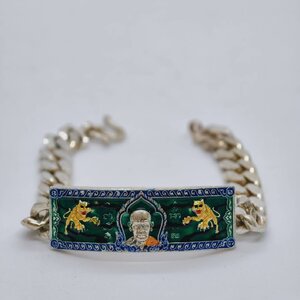 หลวงพ่อพัฒน์ วัดห้วยด้วน เลส 64 เลสข้อมือ ที่ระลึกครบ 100 ปี AB1144