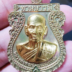 หลวงพ่อพัฒน์ ปุญญกาโม วัดห้วยด้วน เหรียญเสมา ทานบารมี ยกหน้ากาก (KP5986)